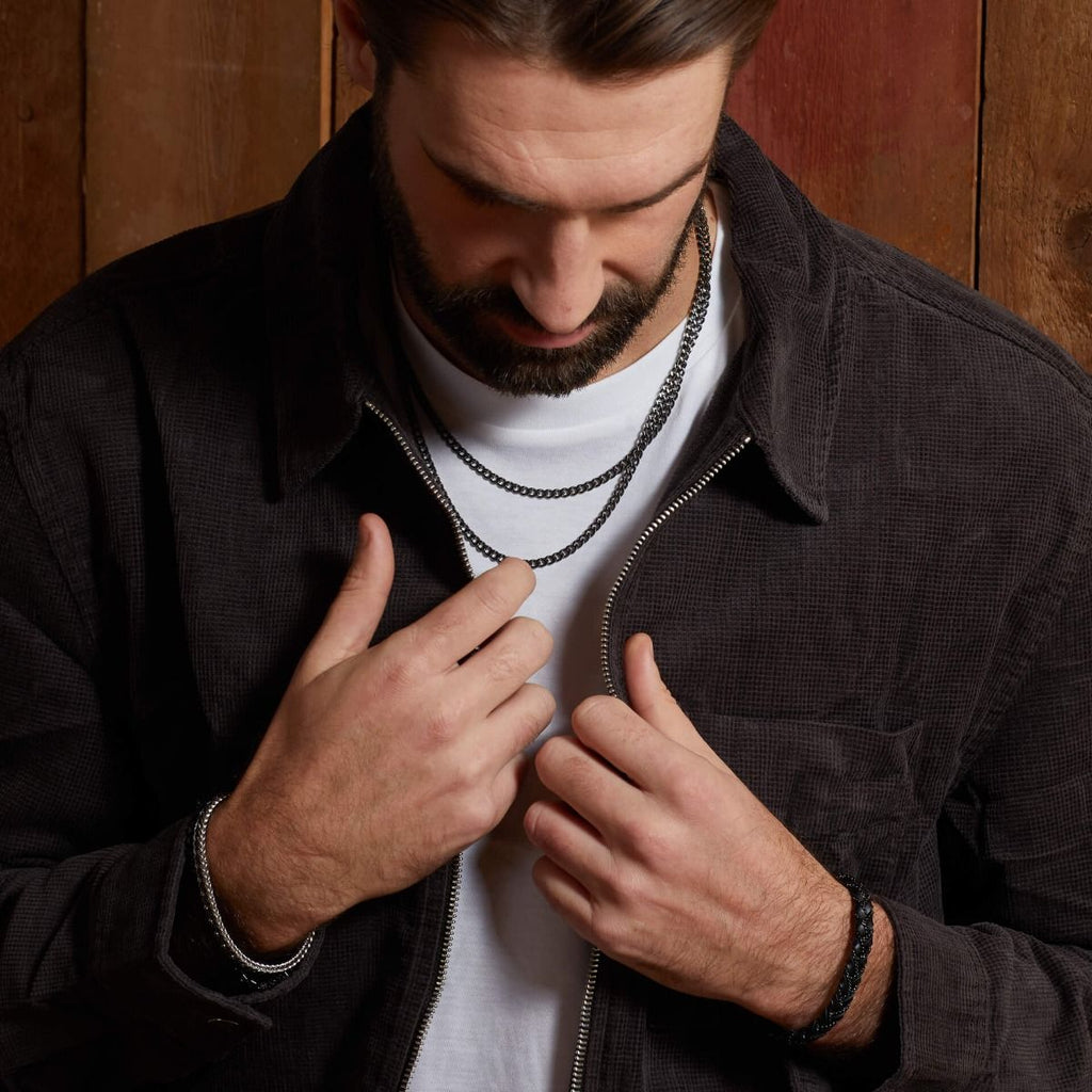 Fred Bennett Gun Metal Double Chain Necklace