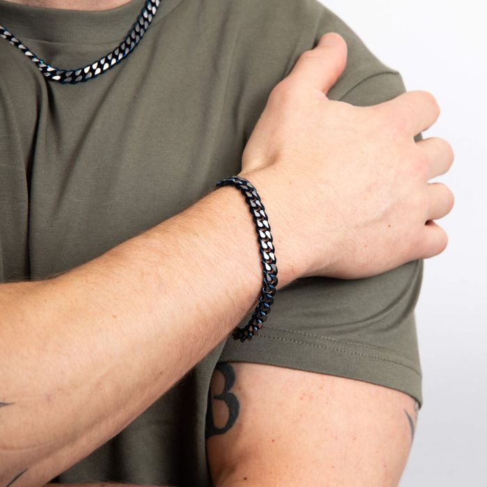Fred Bennett Blue Curb Chain Bracelet
