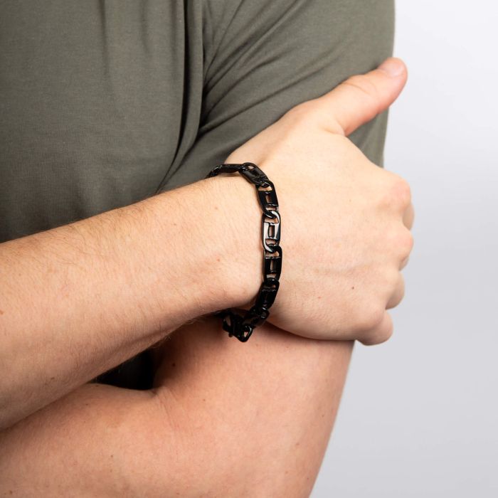 Fred Bennett Black Anchor Chain Bracelet