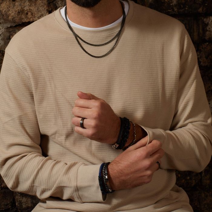 Fred Bennett Thick Braided Leather Bracelet
