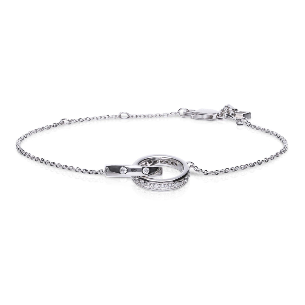 Diamonfire Interlocking Rings Bracelet