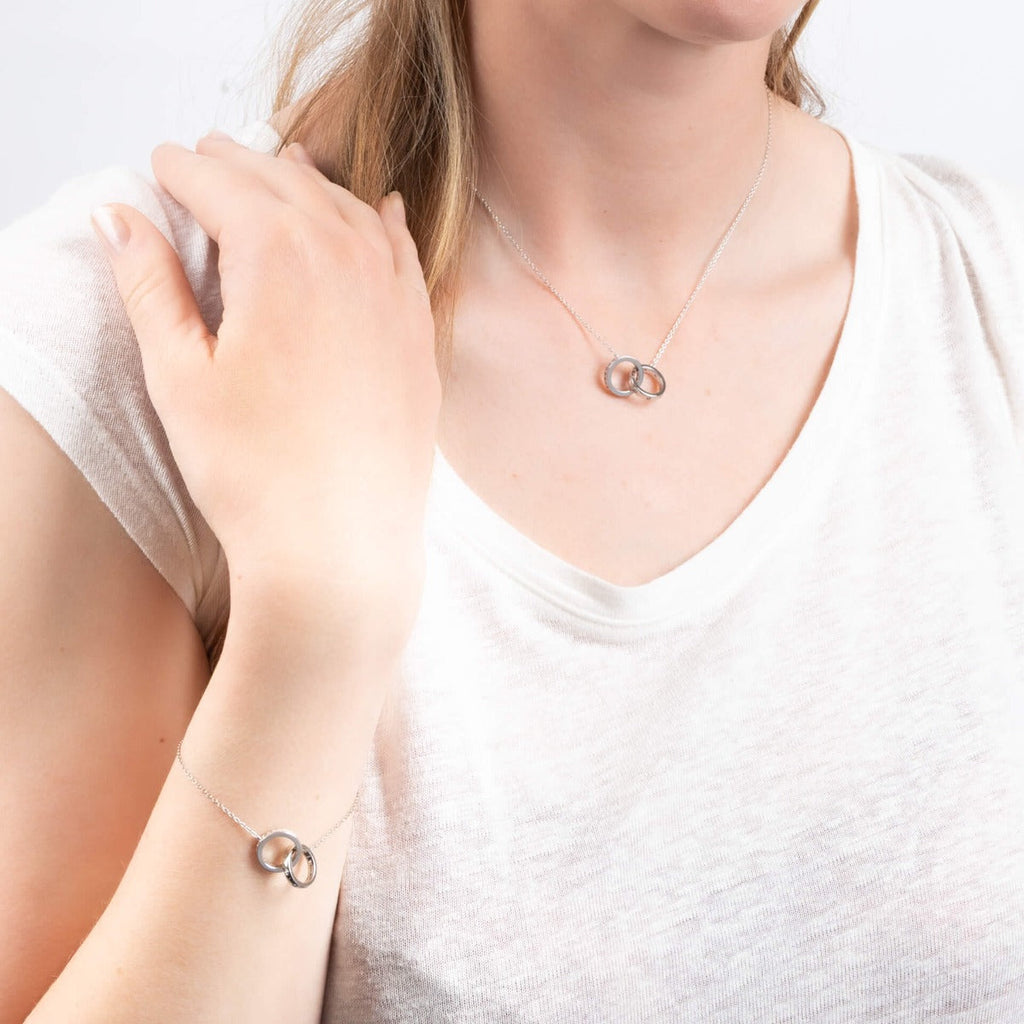 Diamonfire Interlocking Rings Necklace