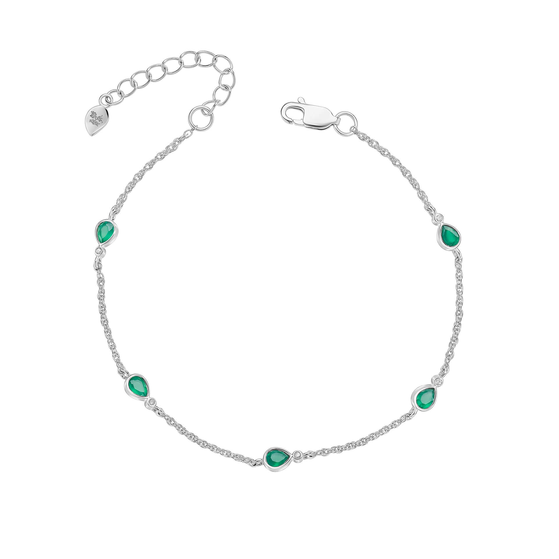 Laura Ashley Silver Thornage Flowers Station Bracelet