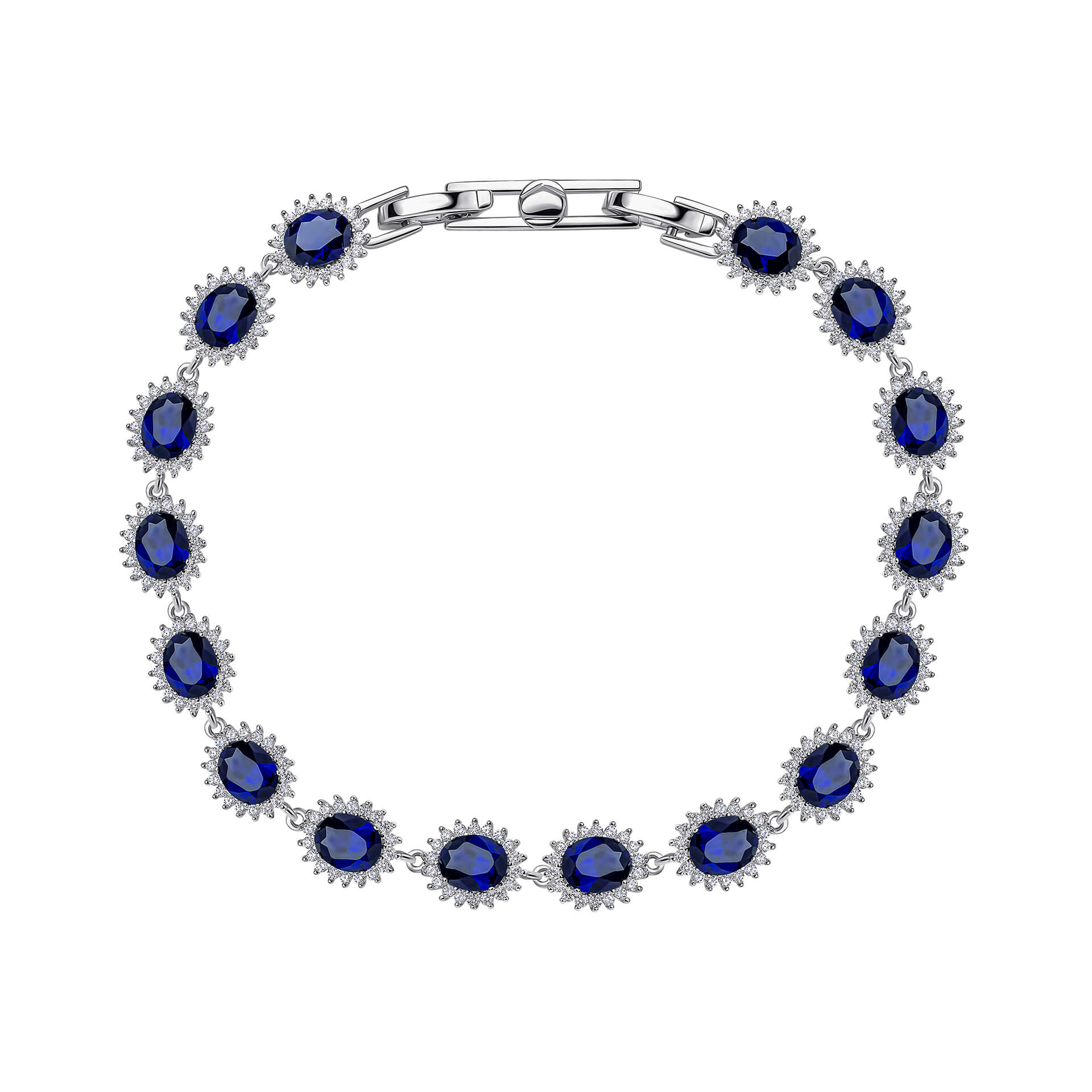Diamonfire Oval Bracelet with Surround