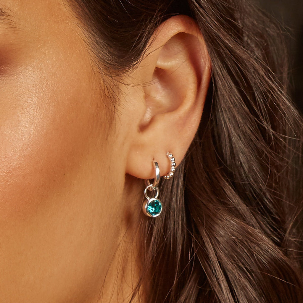 Beginnings 3/4 Ball Hoop Earrings