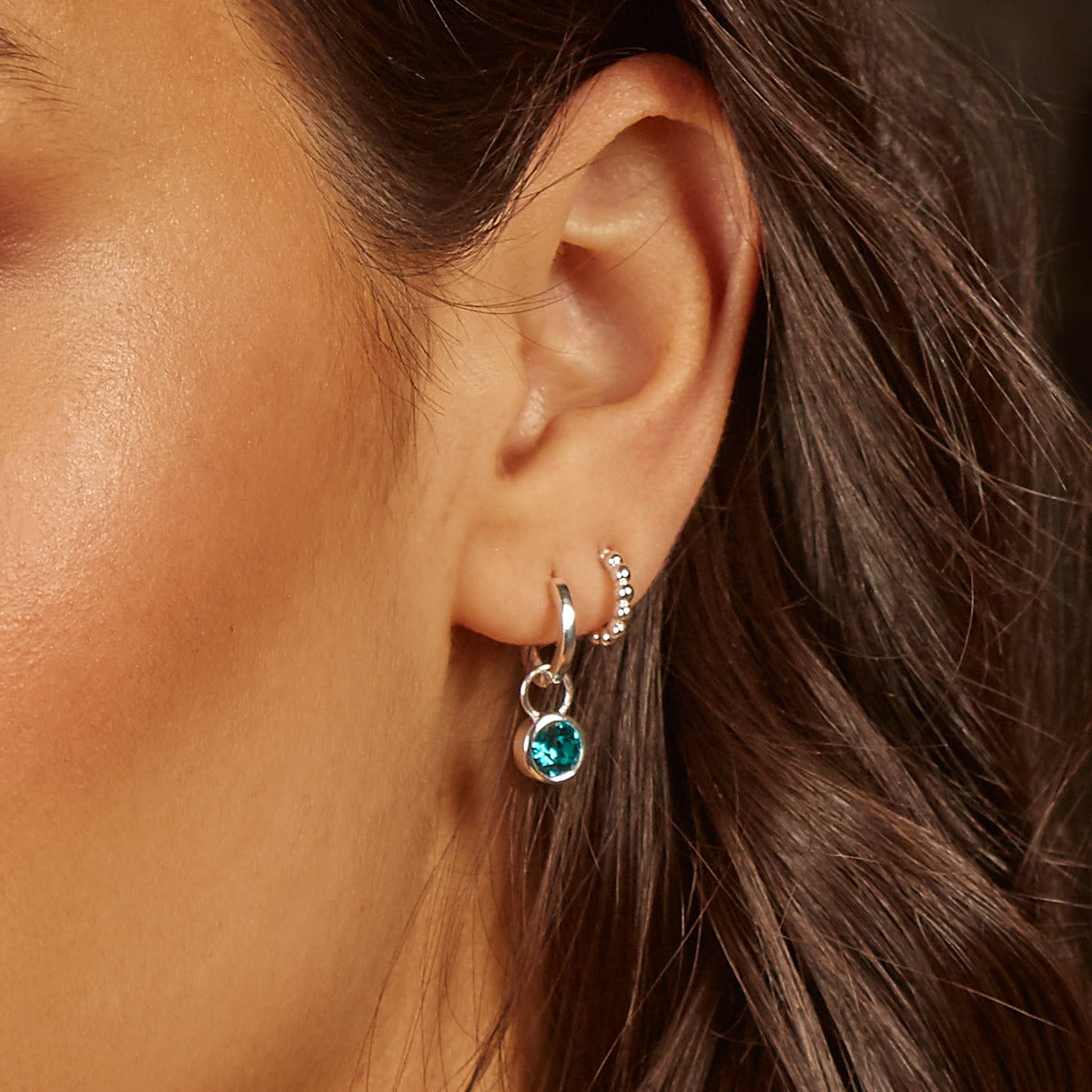 Beginnings 3/4 Ball Hoop Earrings