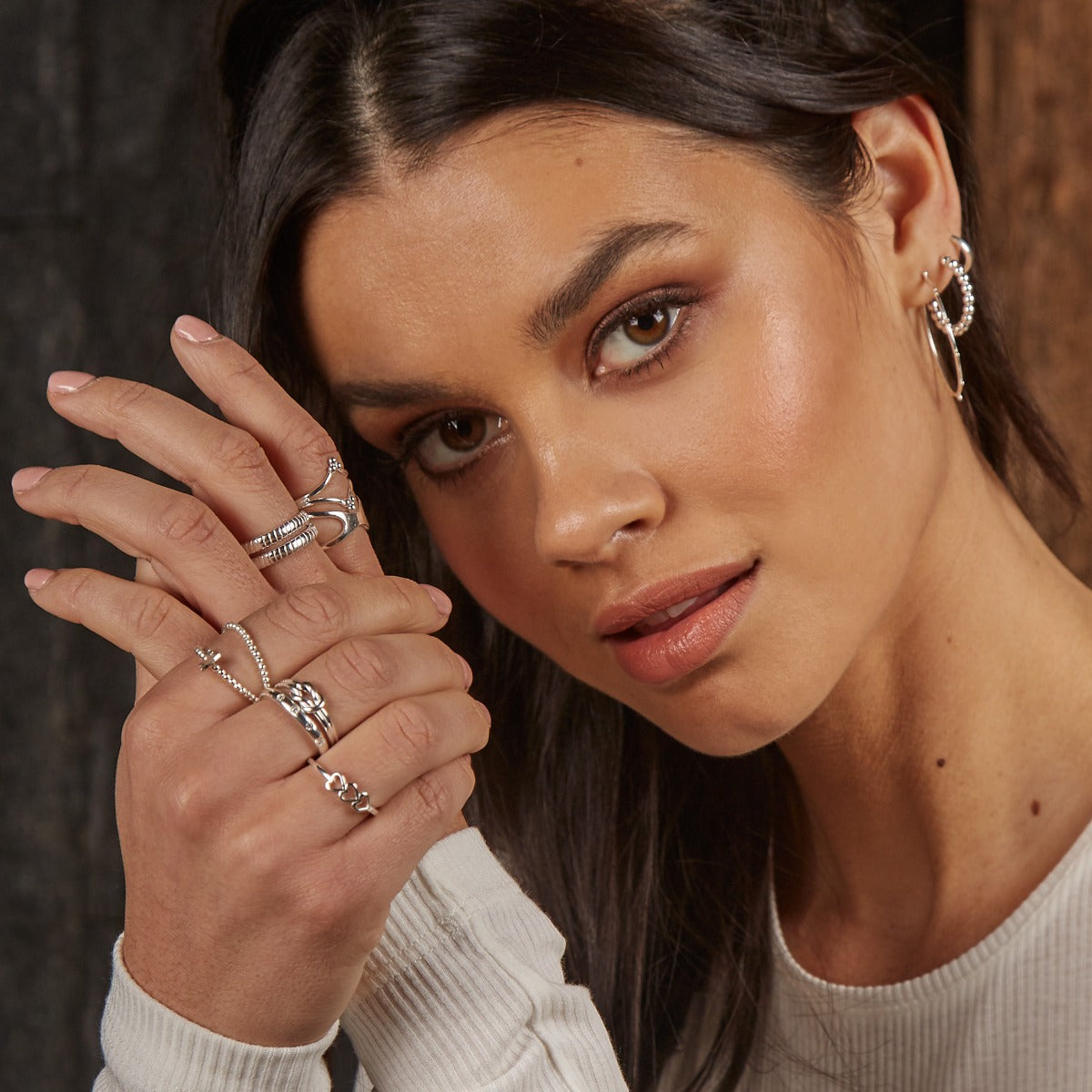 Beginnings Triple Heart Ring