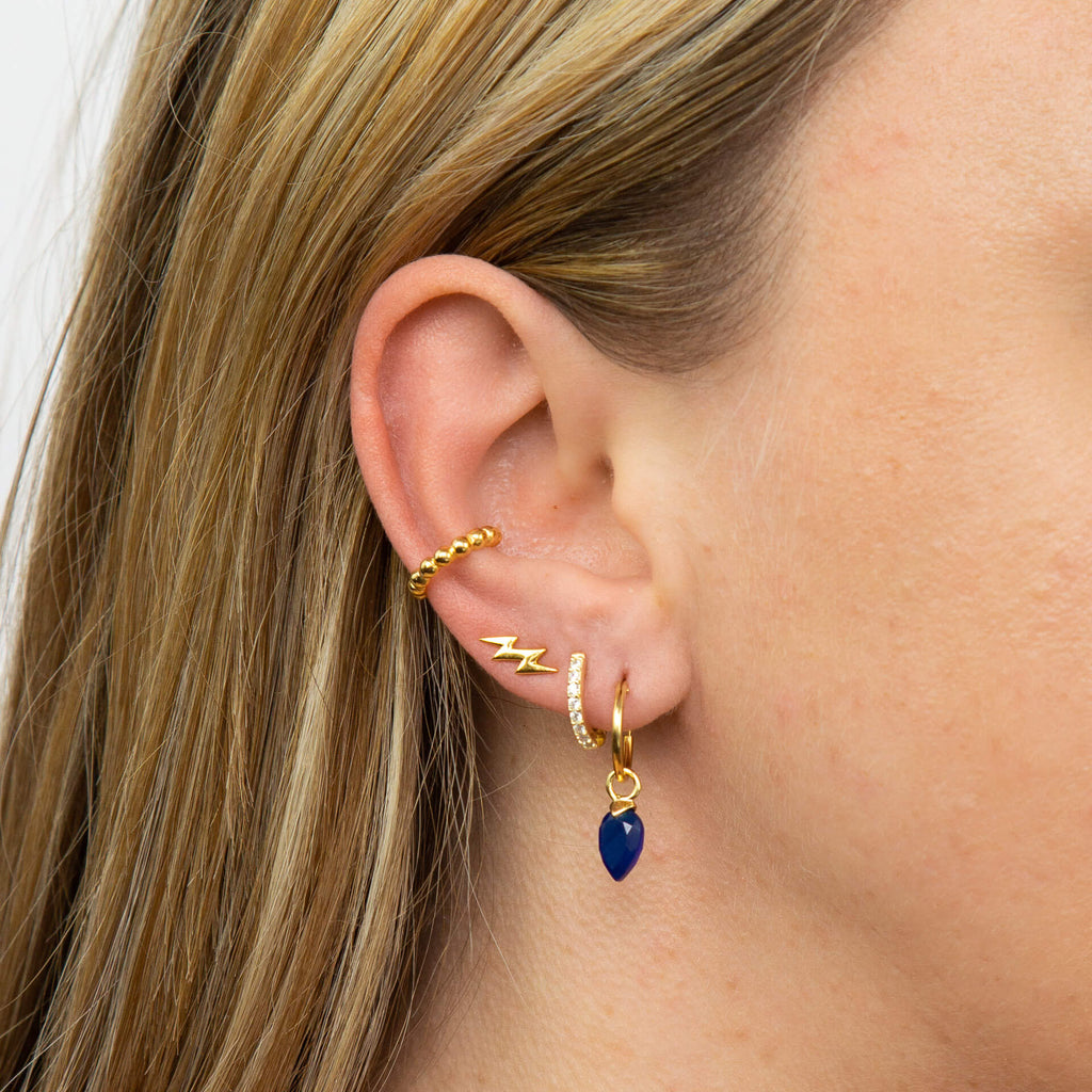 Beginnings Cloud and Lightning Bolt Stud Earrings