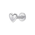 Beginnings Plain Heart Labret Stud Earring