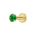 Beginnings Green Crystal Labret Stud Earring