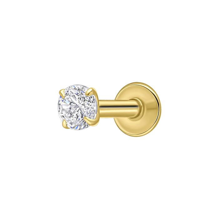 Beginnings Cubic Zirconia Labret Stud Earring