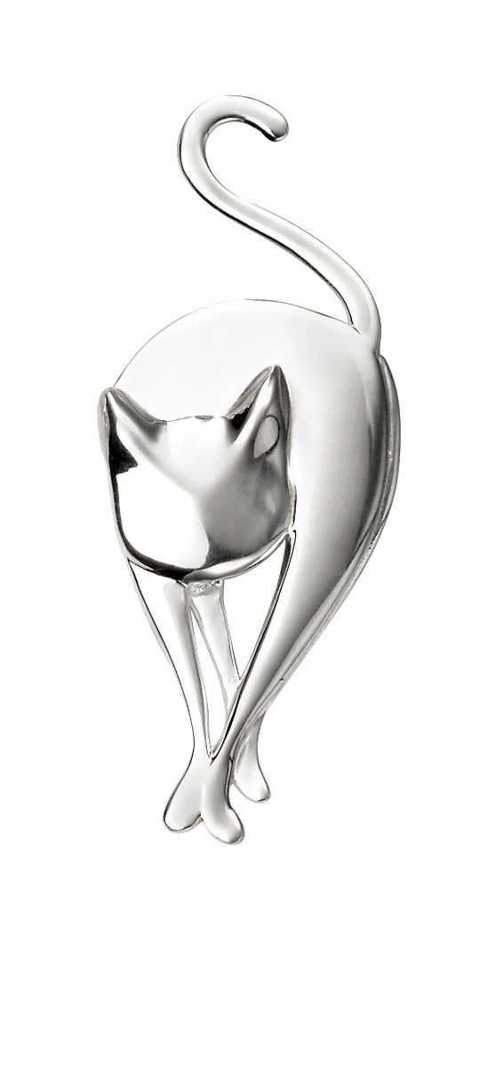 Beginnings Silver Cat Brooch
