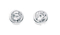 Beginnings Round Stud Earrings with Cubic Zirconia