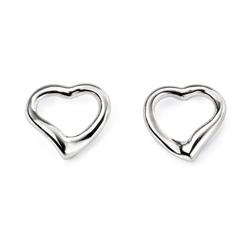 Beginnings Small Open Heart Stud Earrings
