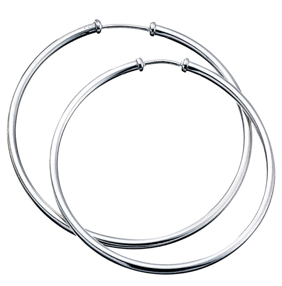 Beginnings Plain Hoop Earrings 50mm