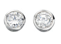 Beginnings Round Stud Earrings with Cubic Zirconia