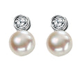 Beginnings Fresh Water Pearl and Cubic Zirconia Earrings