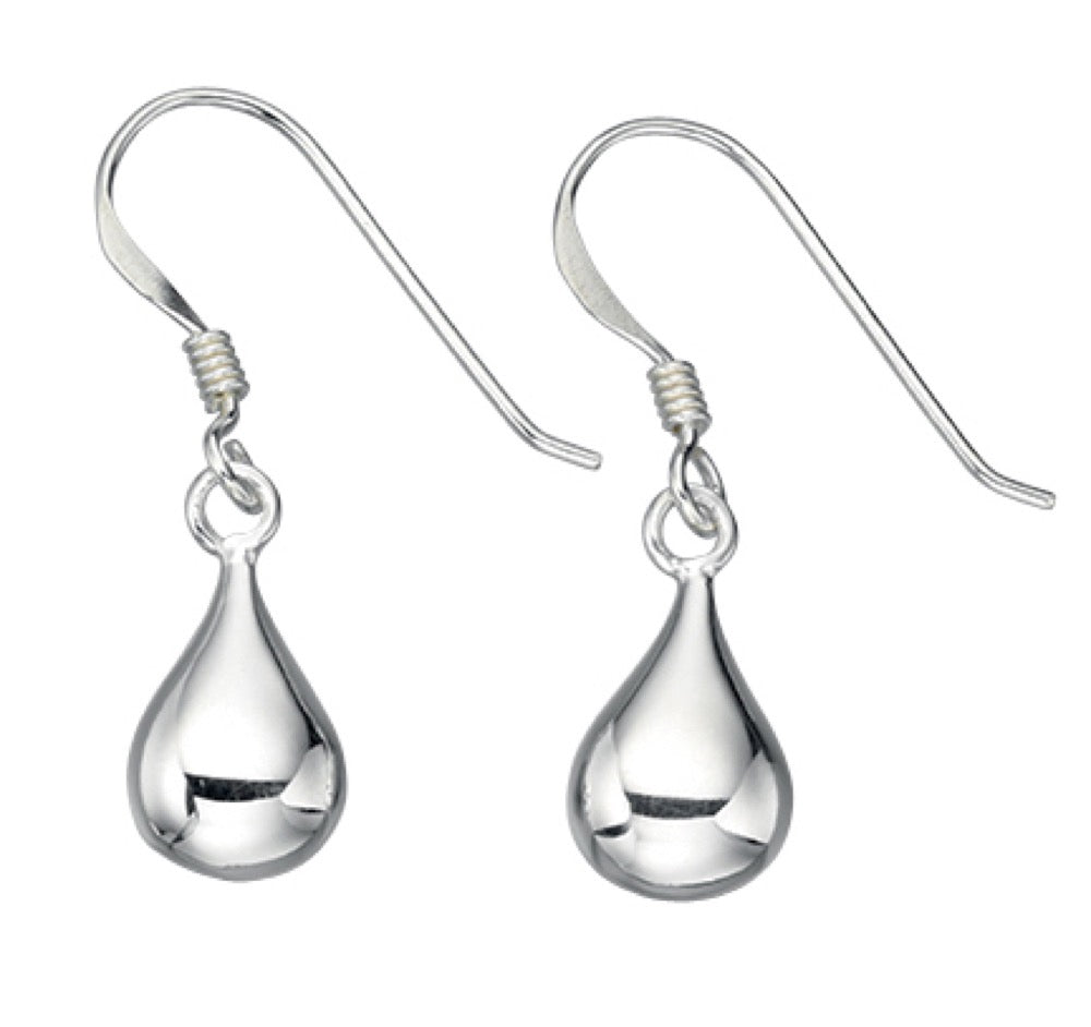 Beginnings Plain Teardrop Drop Earrings