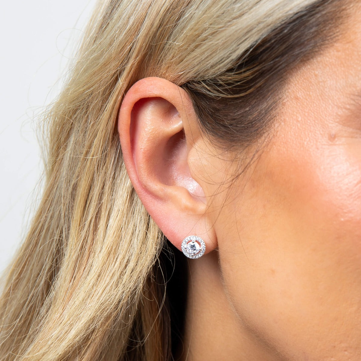 Beginnings Pave Set Cluster Stud Earrings