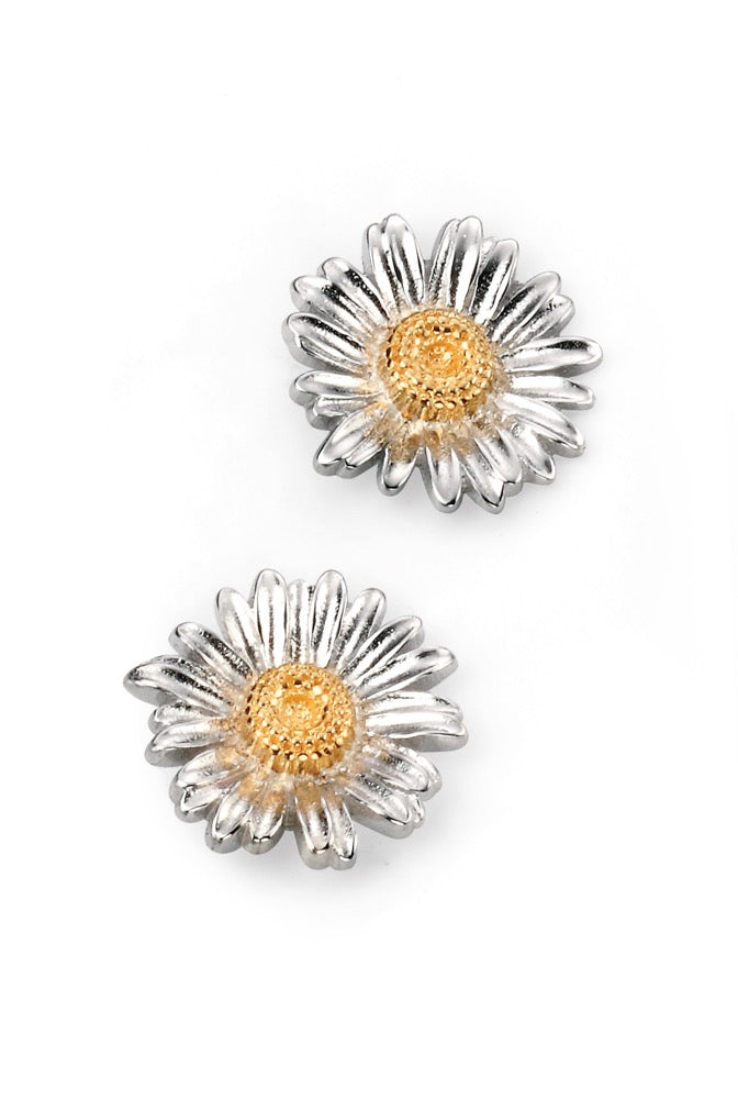 Beginnings Yellow Gold Plated Detail Daisy Stud Earrings