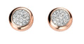 Beginnings Pave Cubic Zirconia Stud Earrings with Rose Gold Plated Surround