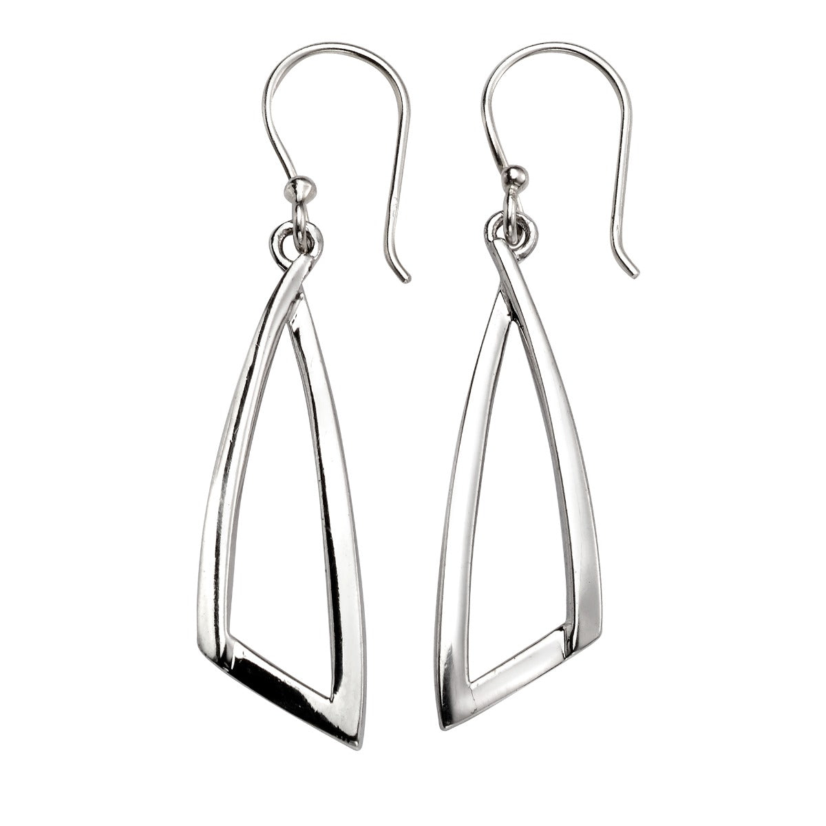 Beginnings Open Abstract Triangle Drop Earrings