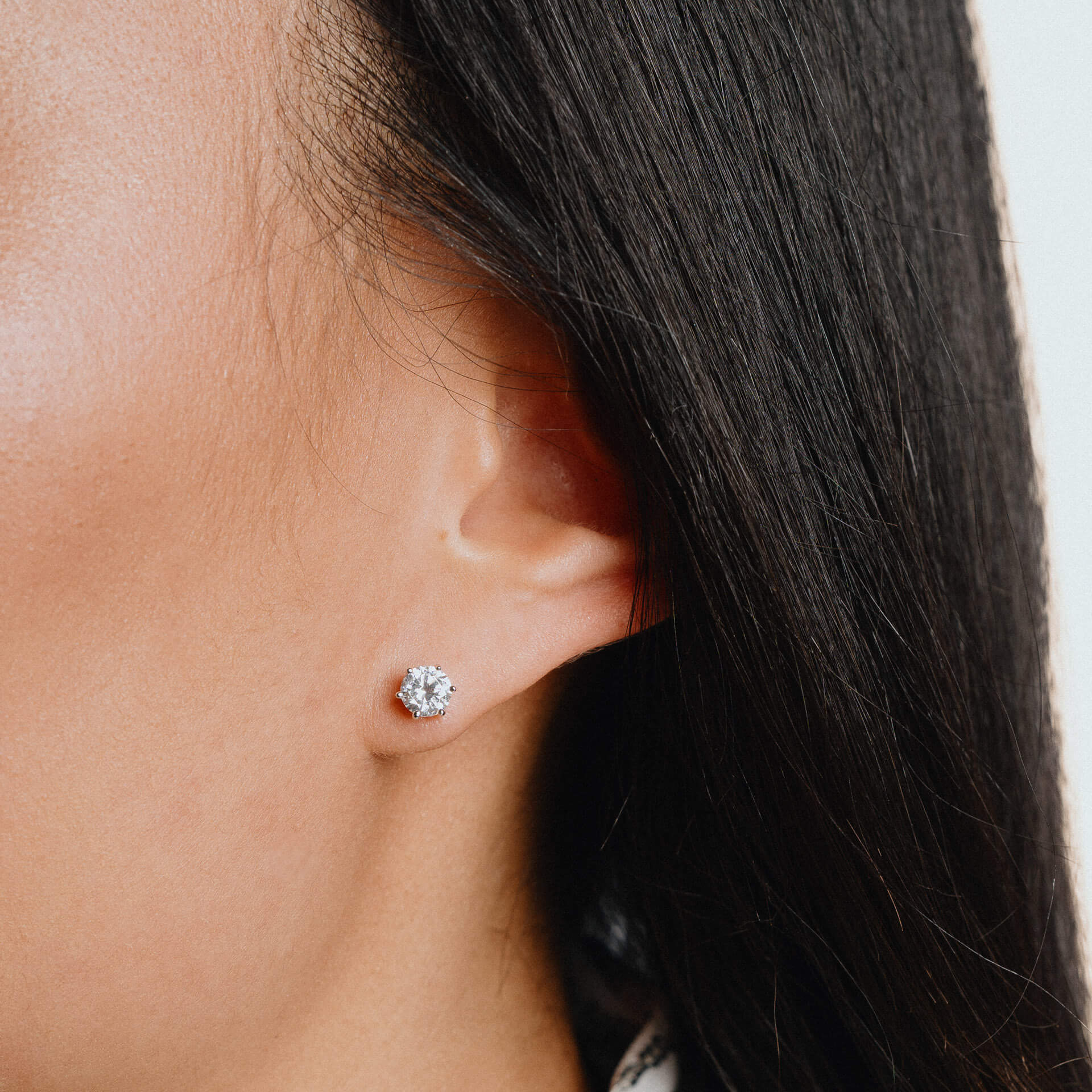 Diamonfire Six Claw Carat Stud Earrings