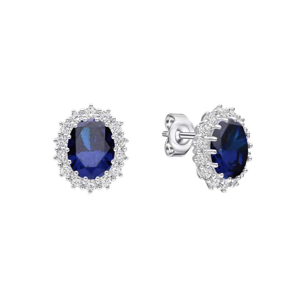 Diamonfire Oval Stud Earrings with Surround