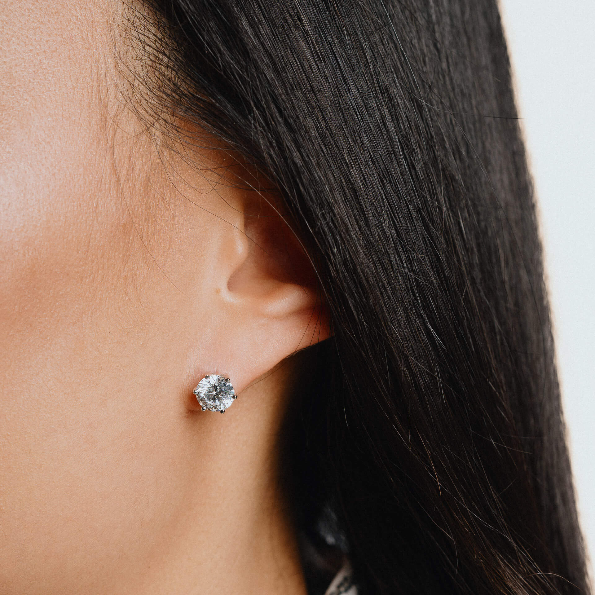 Diamonfire Six Claw Carat Stud Earrings