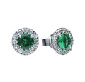 Diamonfire Round Colour Pave Stud Earrings