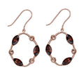Beginnings Rose Gold Plated Smoked Topaz Crystal Earrings