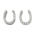 Beginnings Horse Shoe Shaped Stud Earrings with Cubic Zirconia