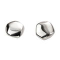 Beginnings Organic Shaped Silver Stud Earrings