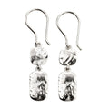 Beginnings Hammered Double Drop Earrings