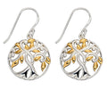 Beginnings Tree of Life Gold Plate Earrings