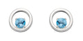 Beginnings Open Circle Earrings with Stone