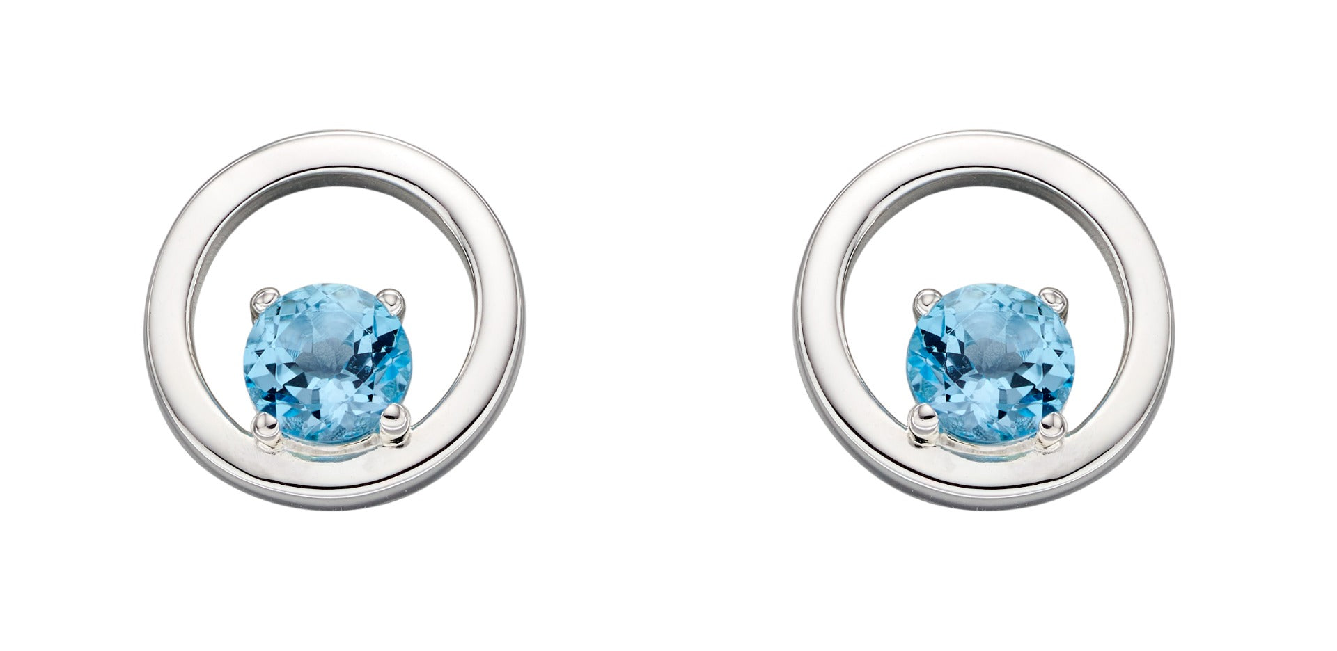Beginnings Open Circle Earrings with Stone