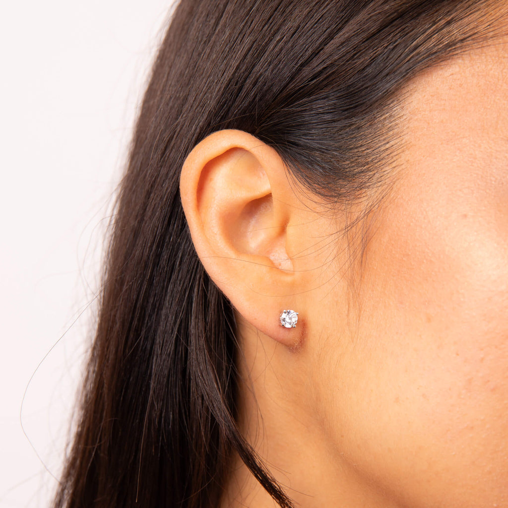 Diamonfire Four Claw Carat Stud Earrings