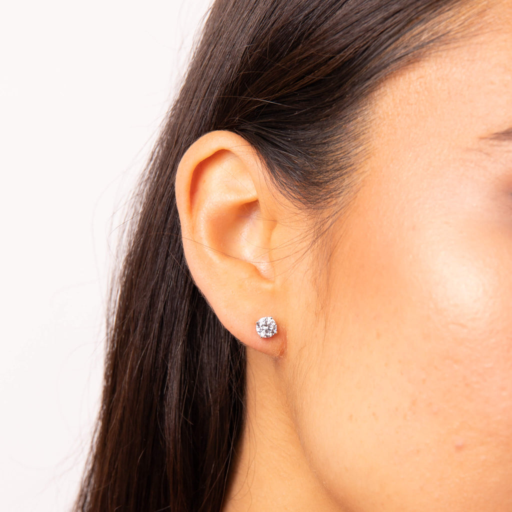 Diamonfire Four Claw Carat Stud Earrings
