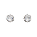 Beginnings Dotted Edge Round Stud Earrings
