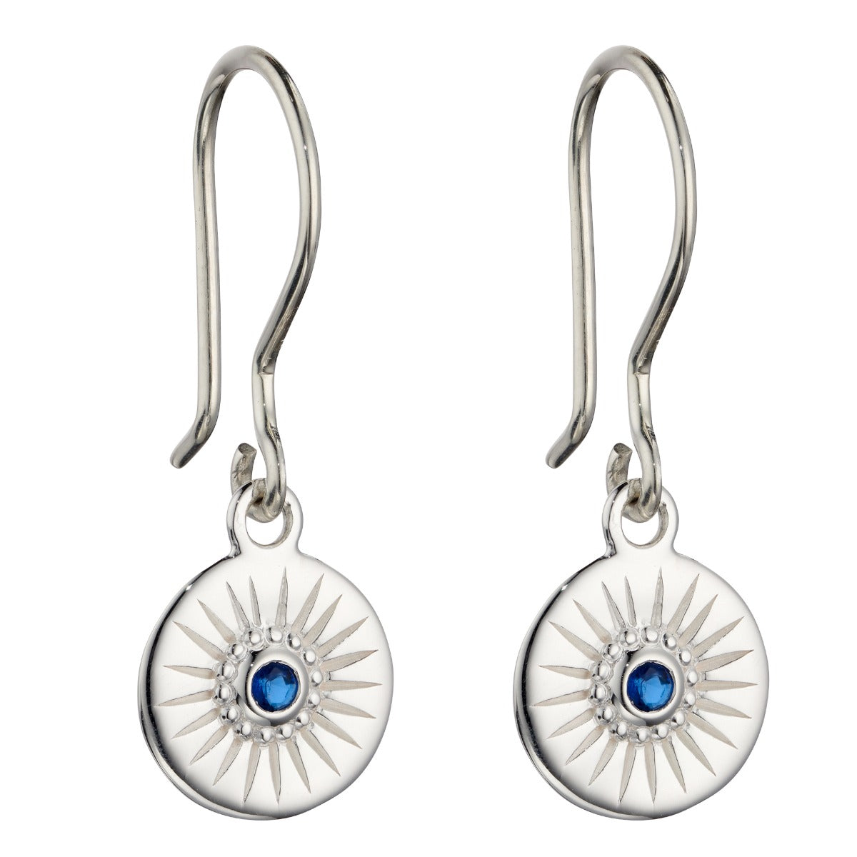 Beginnings Diamond Cut Disc Drop Earrings