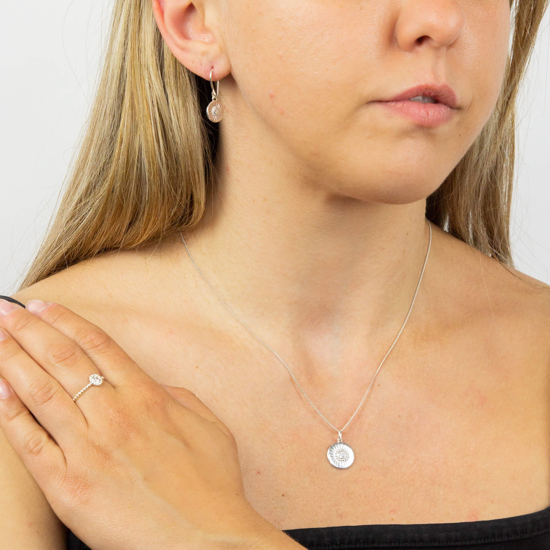 Beginnings Diamond Cut Disc Pendant
