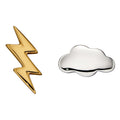 Beginnings Cloud and Lightning Bolt Stud Earrings