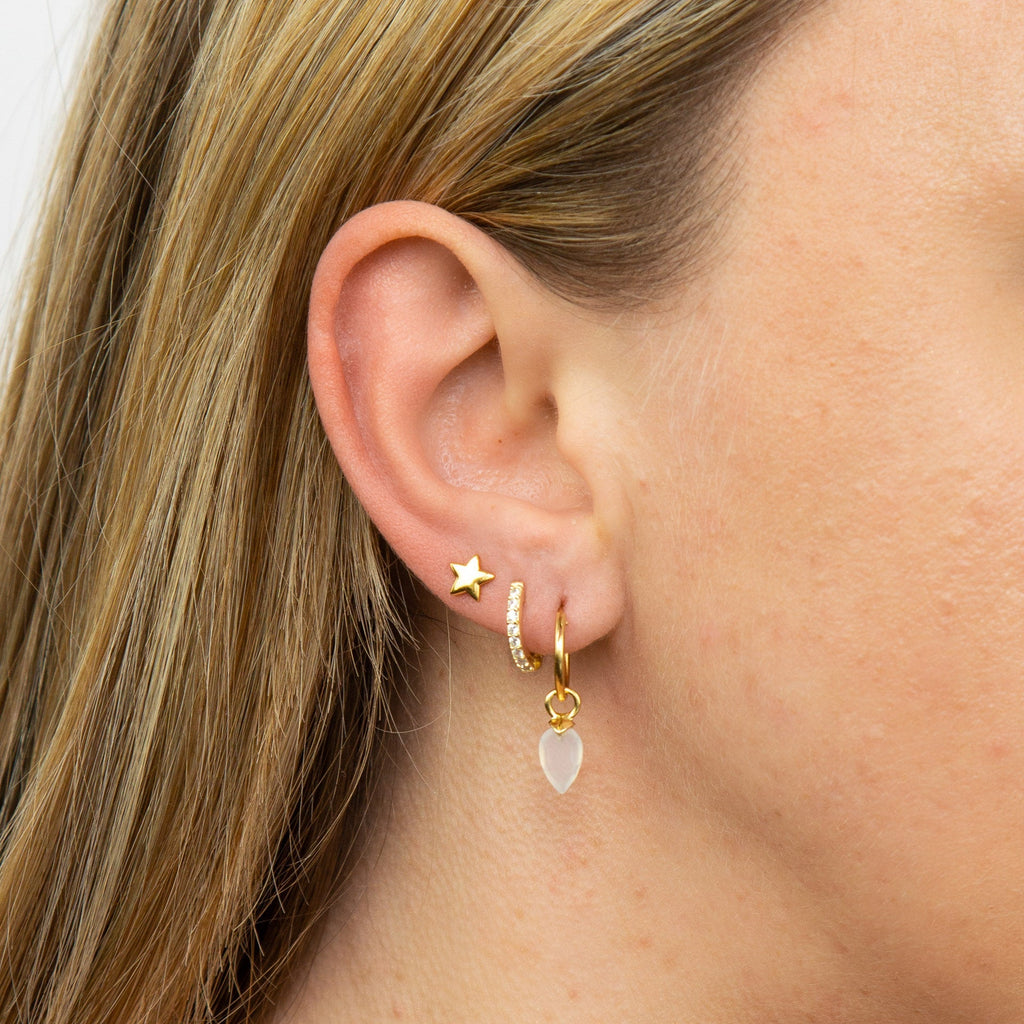 Beginnings Moon and Star Stud Earrings