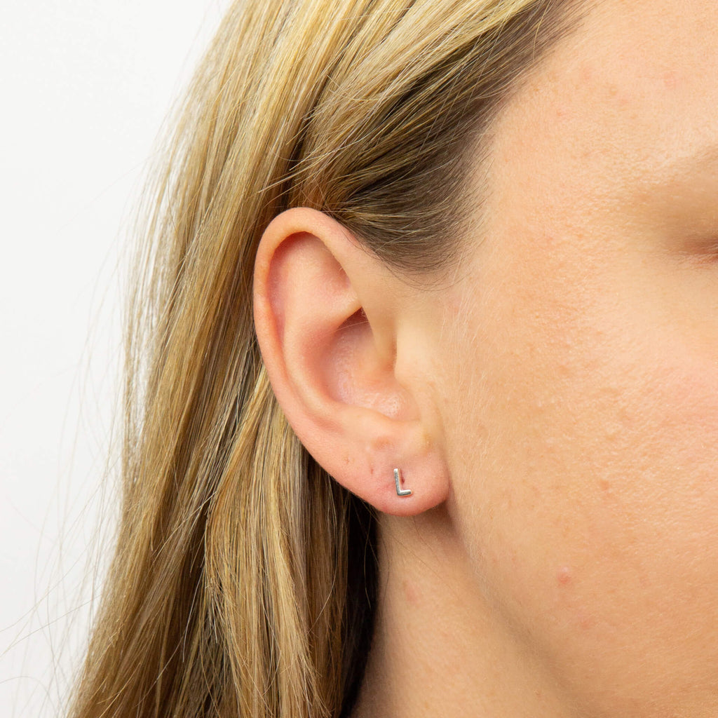 Beginnings Initial Stud Earrings