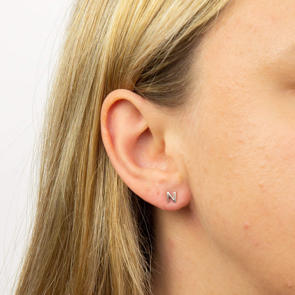 Beginnings Initial Stud Earrings