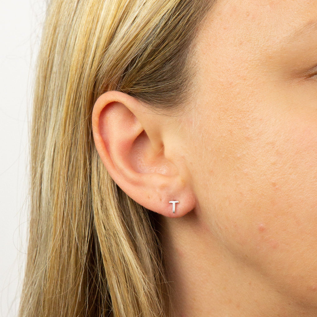 Beginnings Initial Stud Earrings