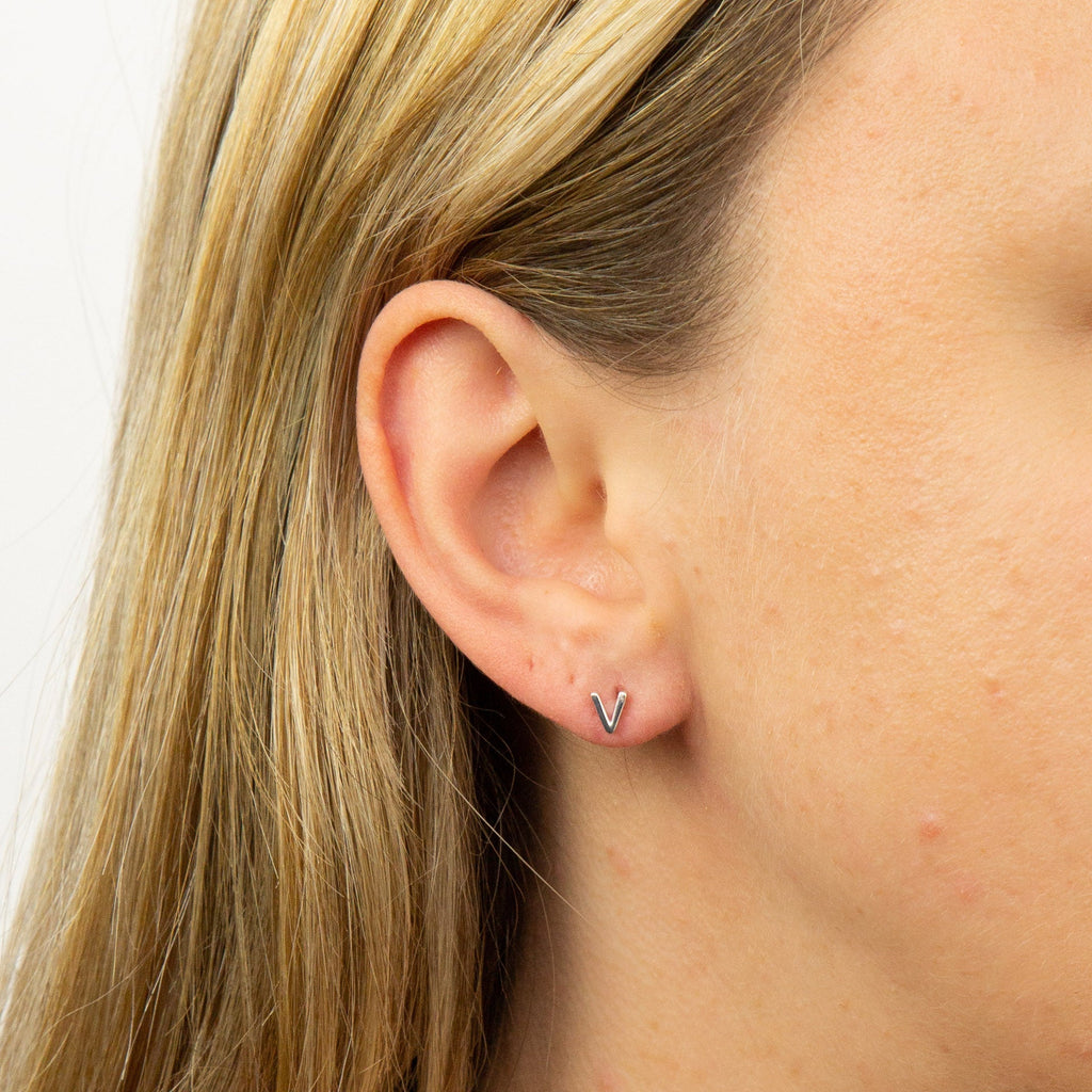 Beginnings Initial Stud Earrings