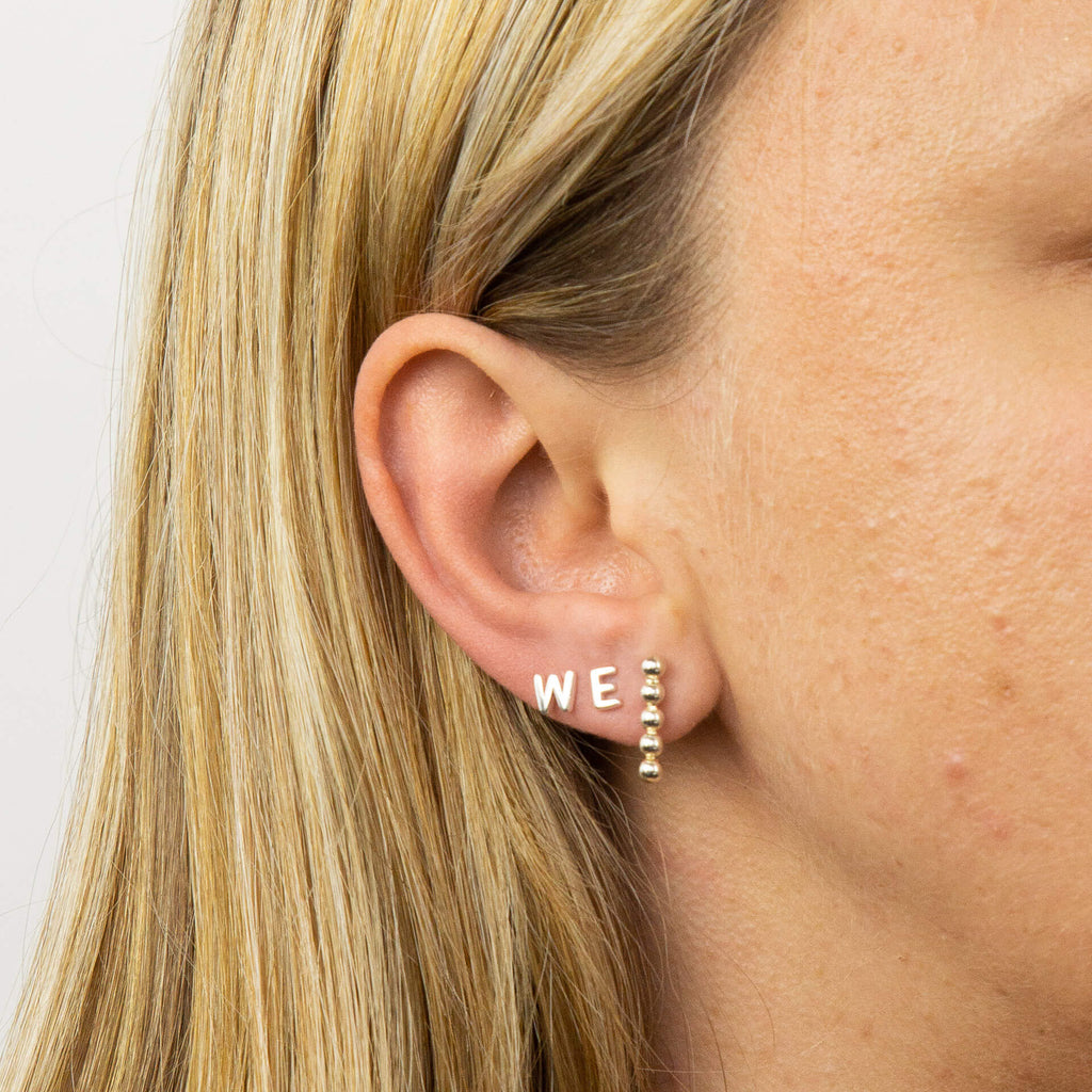 Beginnings Initial Stud Earrings