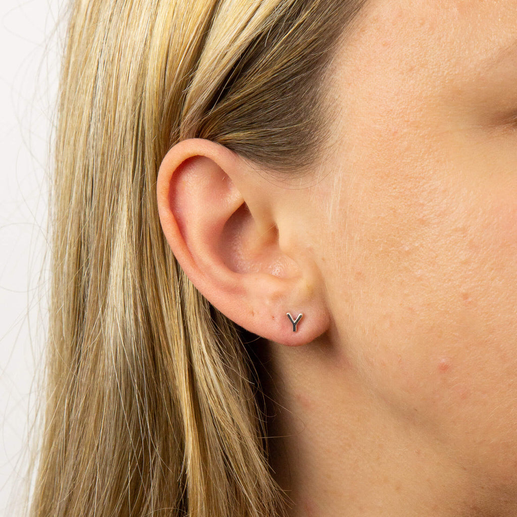 Beginnings Initial Stud Earrings